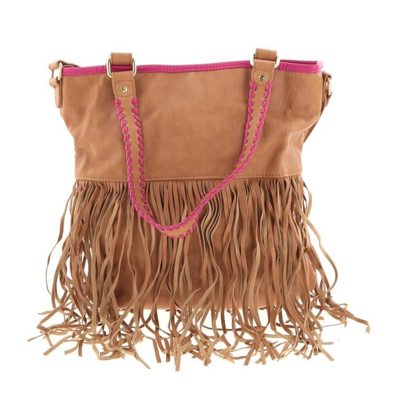 Steve Madden Solid Brown Tan Shoulder Bag One Size - Picture 2 of 3